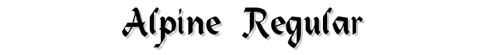 ALPINE Regular font